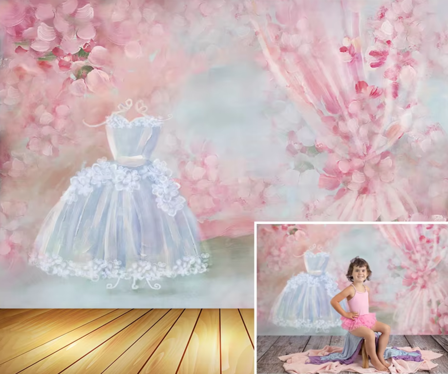 KMK - Pink Dress Up Backdrop