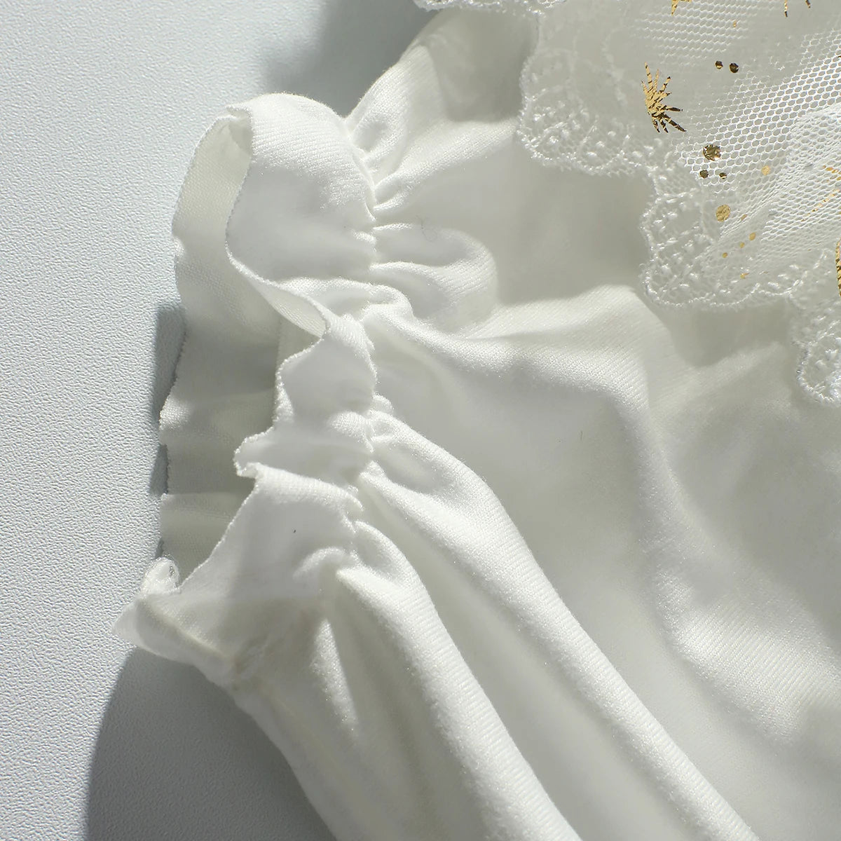 KMK - Butterfly Glitter Romper + Pearl Headband