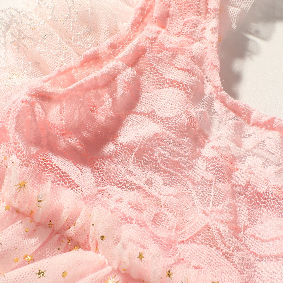 KMK - Butterfly Glitter Romper + Pearl Headband