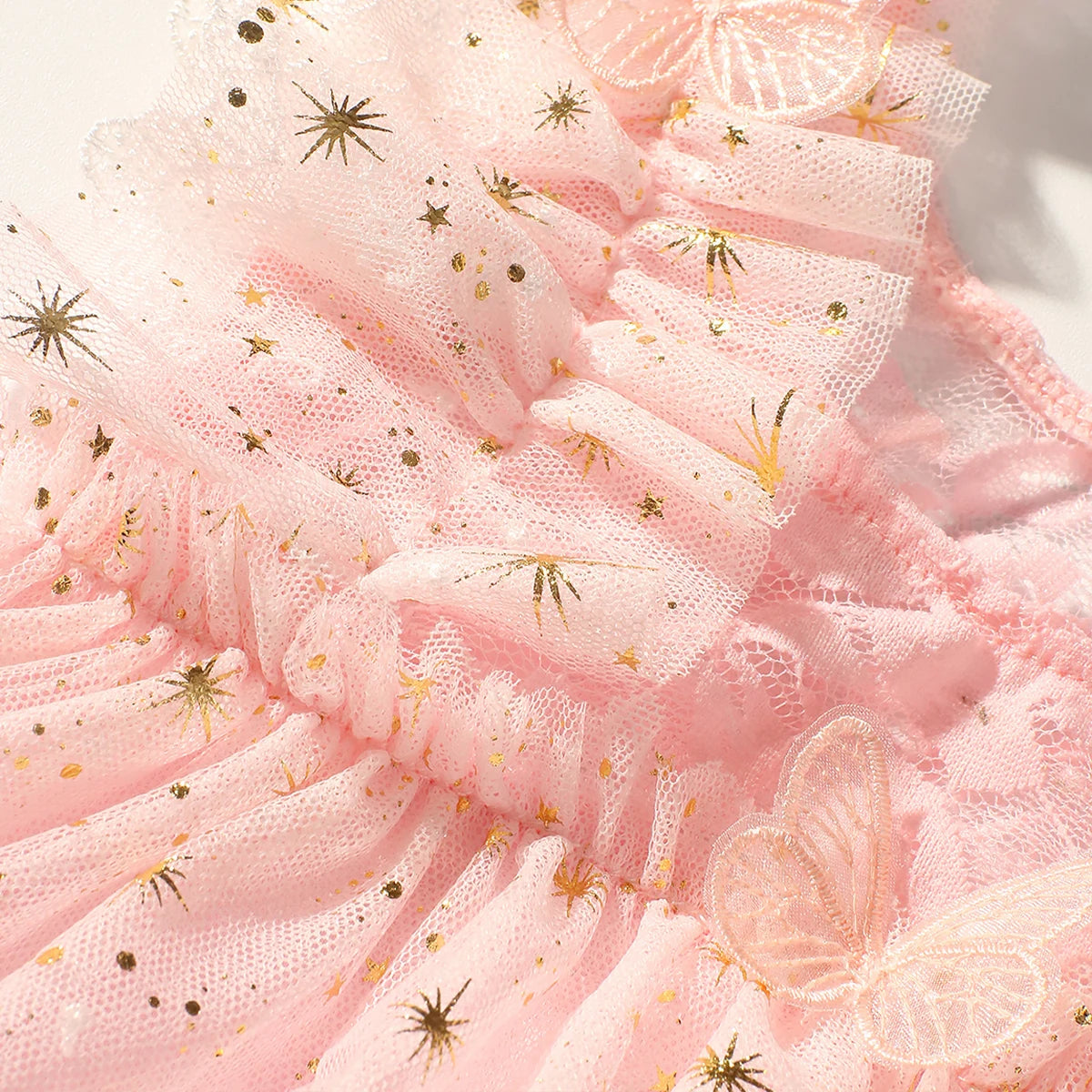 KMK - Butterfly Glitter Romper + Pearl Headband