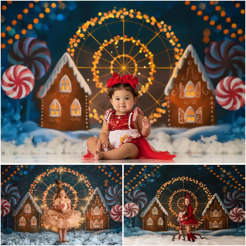 KMK - Candy Twinkle Ferris Wheel Backdrop