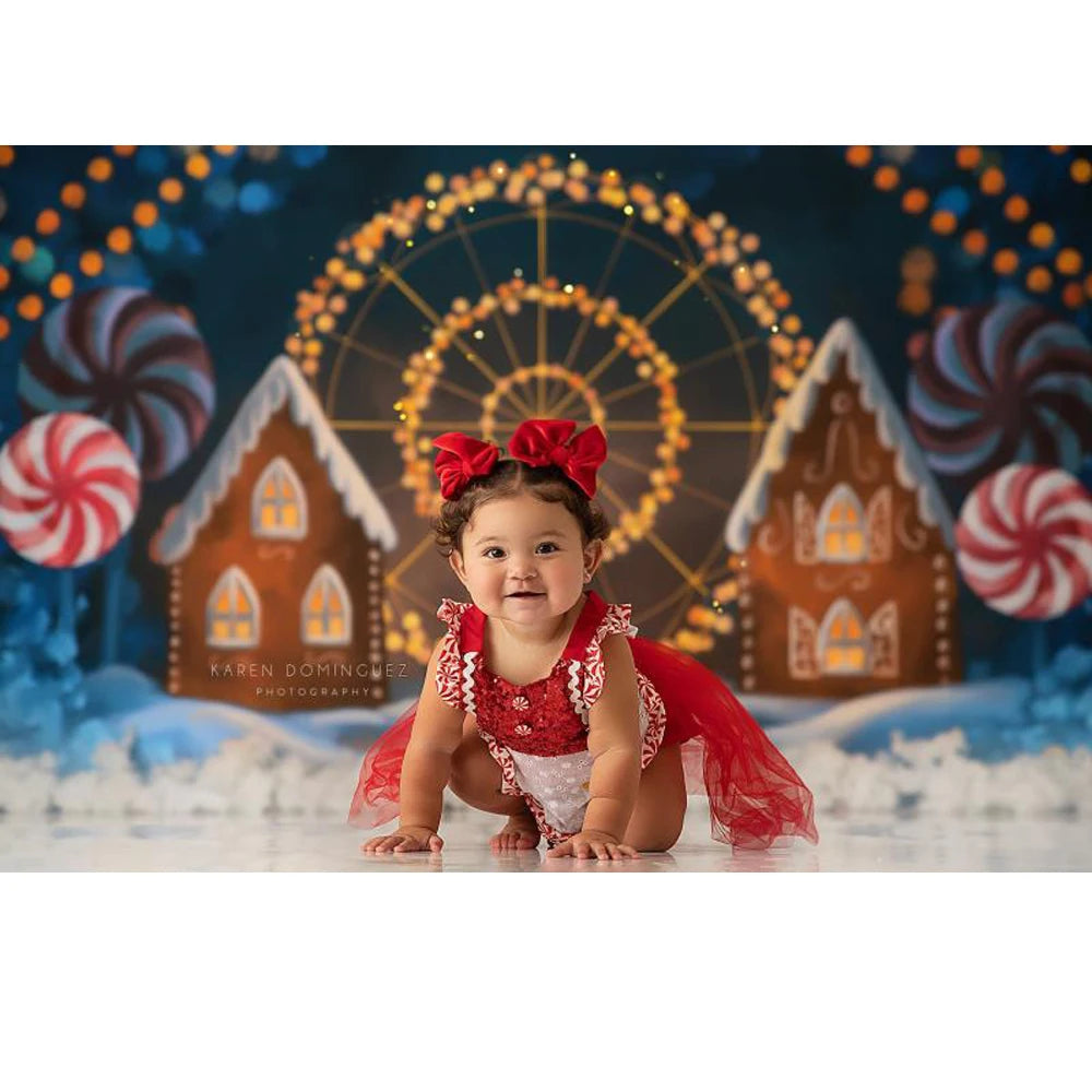 KMK - Candy Twinkle Ferris Wheel Backdrop