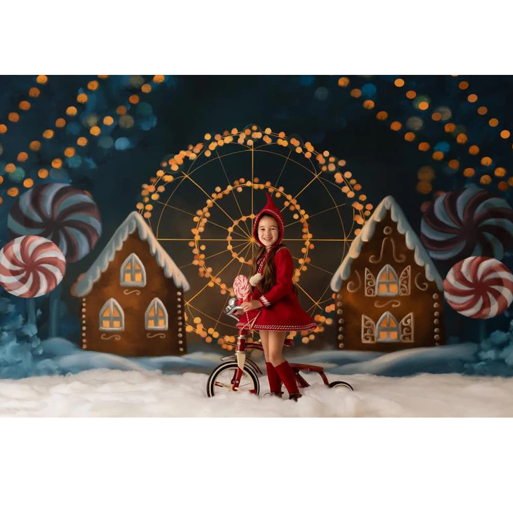 KMK - Candy Twinkle Ferris Wheel Backdrop