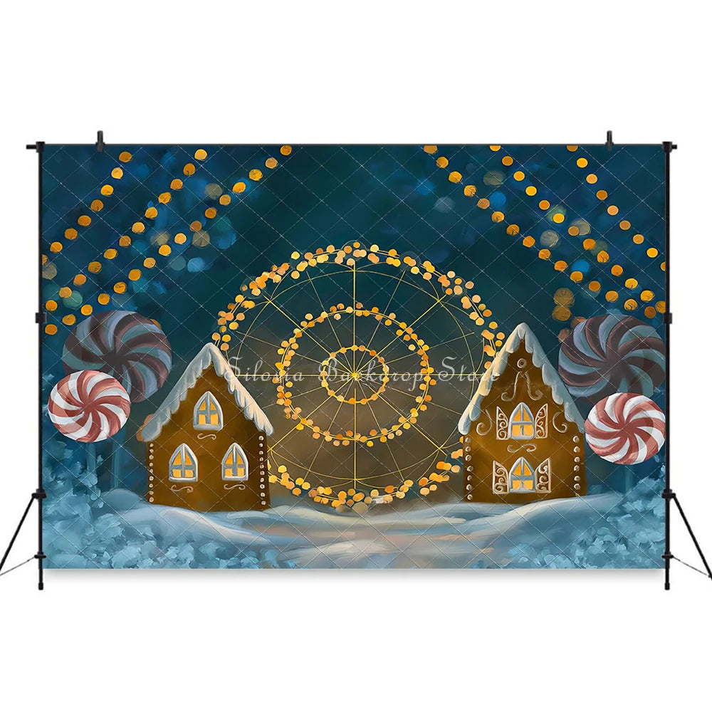 KMK - Candy Twinkle Ferris Wheel Backdrop