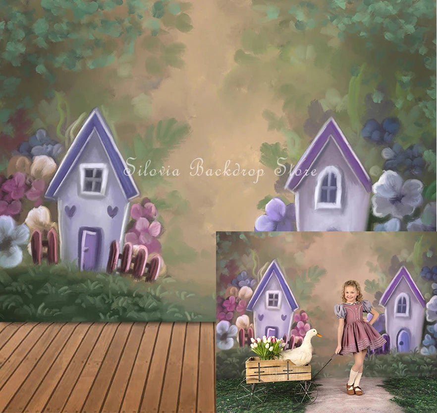 KMK - Farm House Flowers Backdrop