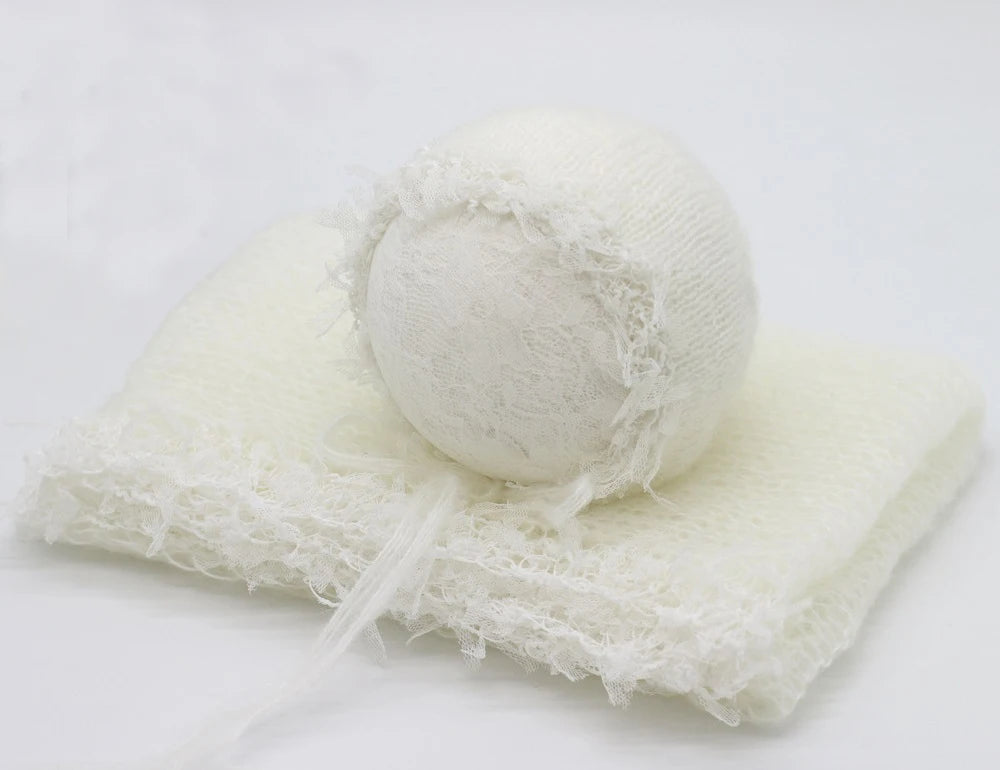 KMK - Mohair Wrap and bonnet