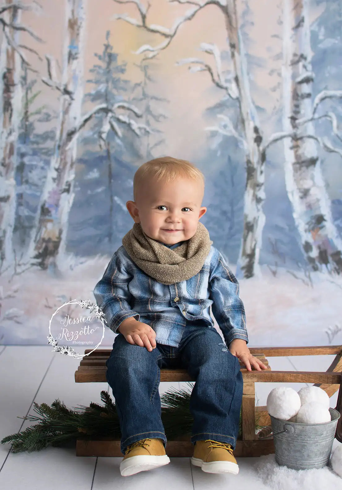 KMK - Winter Eve Forest Backdrop