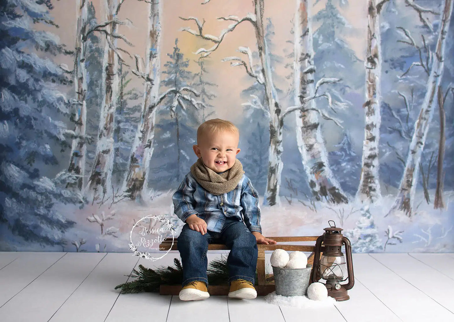 KMK - Winter Eve Forest Backdrop