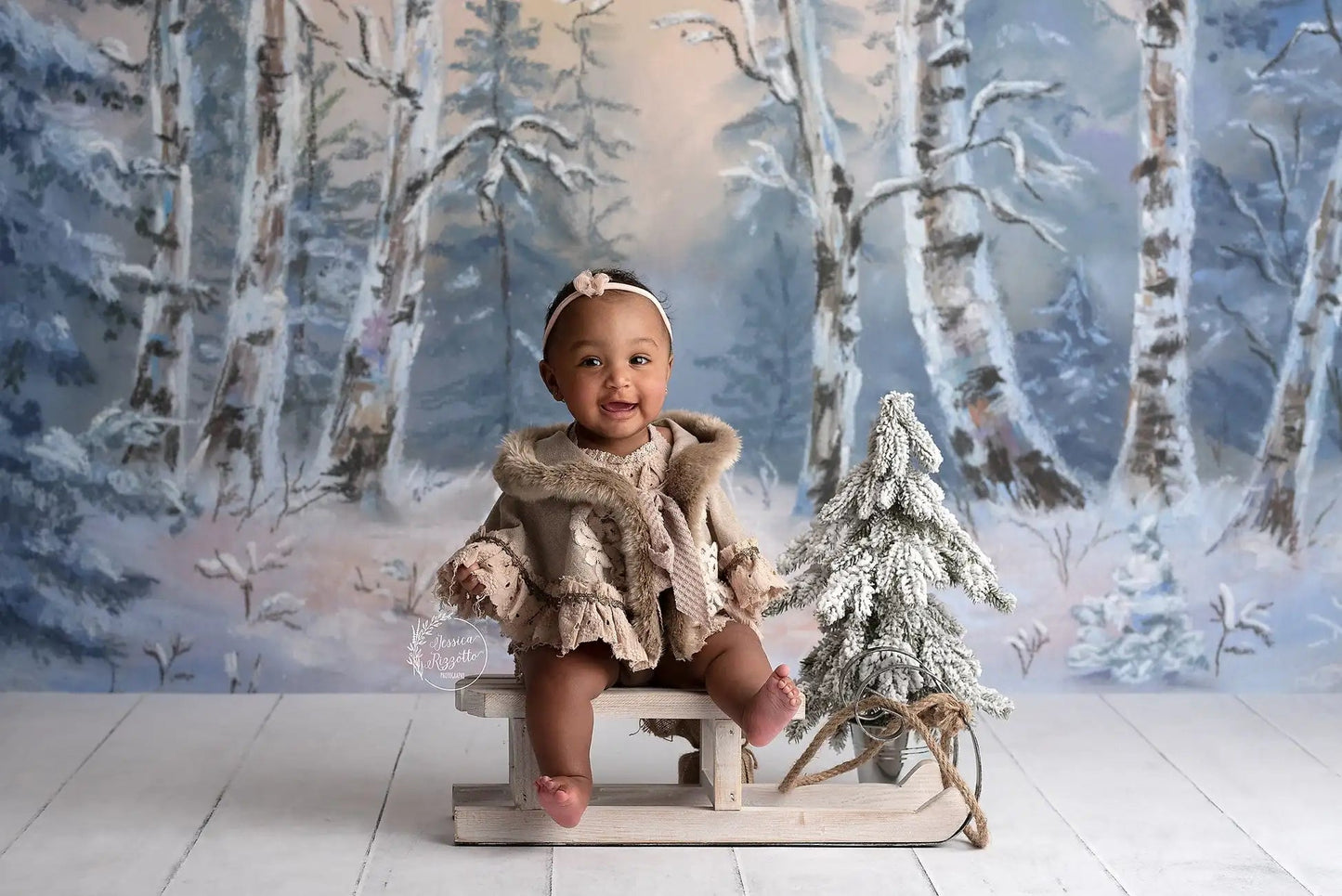 KMK - Winter Eve Forest Backdrop