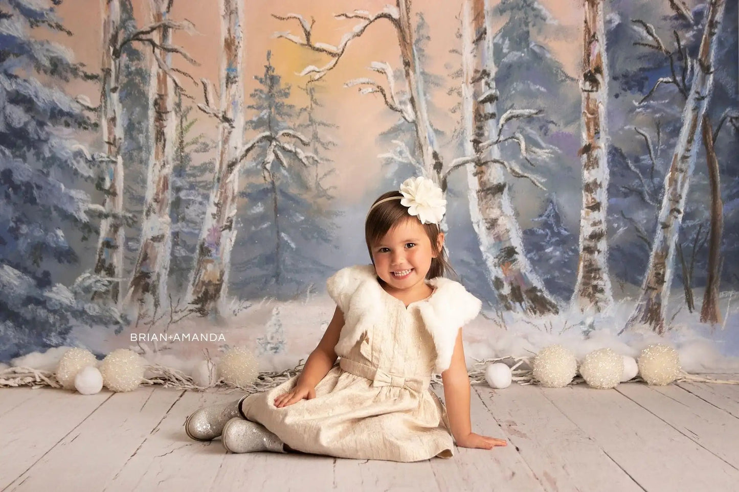 KMK - Winter Eve Forest Backdrop