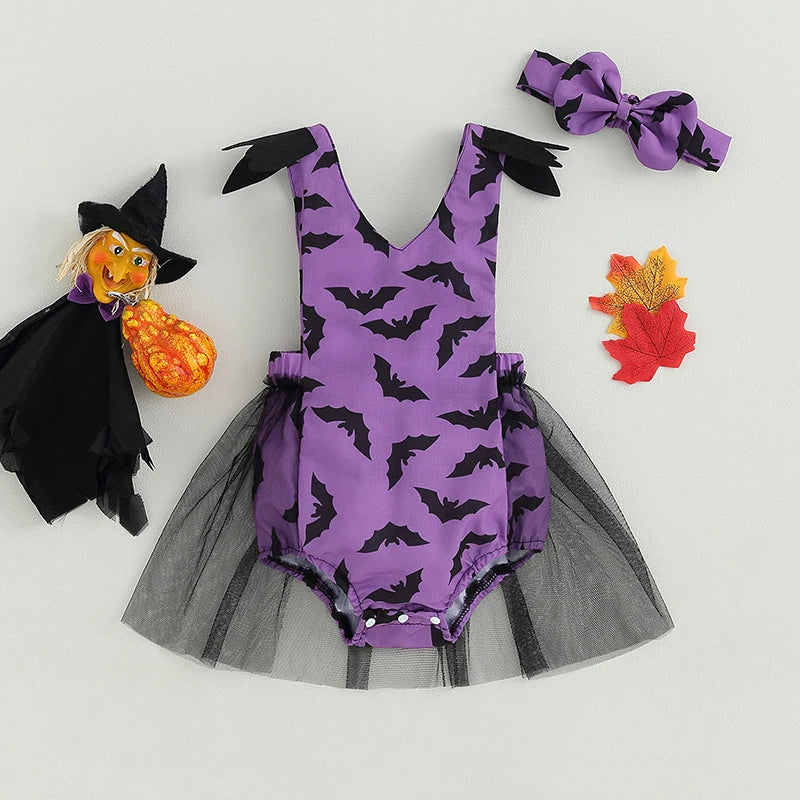 KMK - Halloween Bat Romper Set