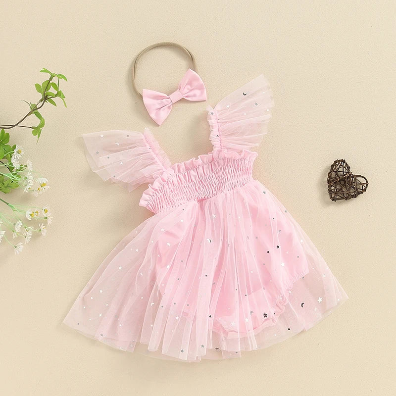 KMK - Starry Tulle Princess Romper Sets