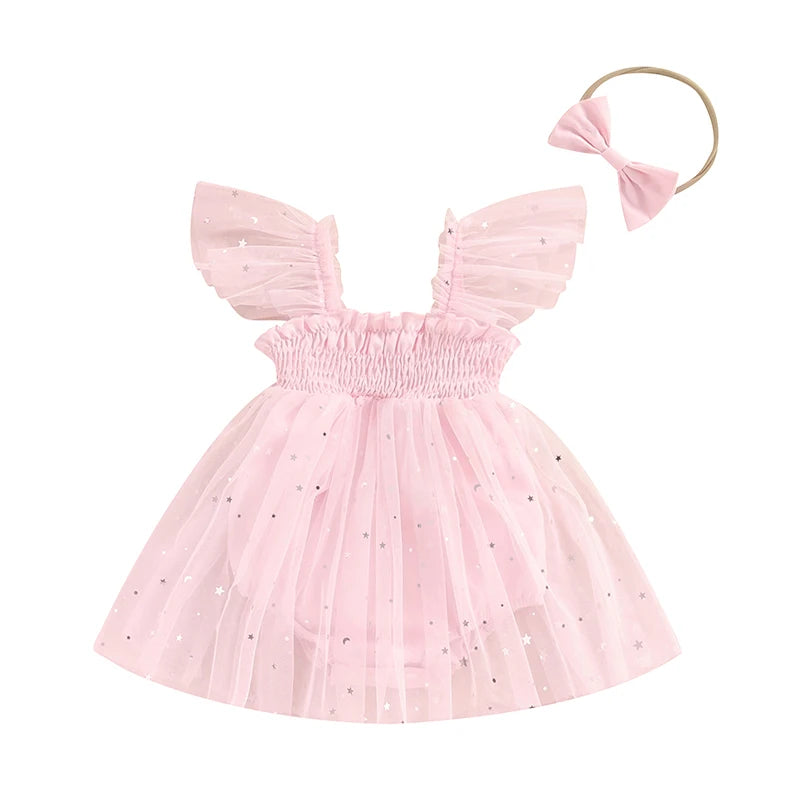 KMK - Starry Tulle Princess Romper Sets