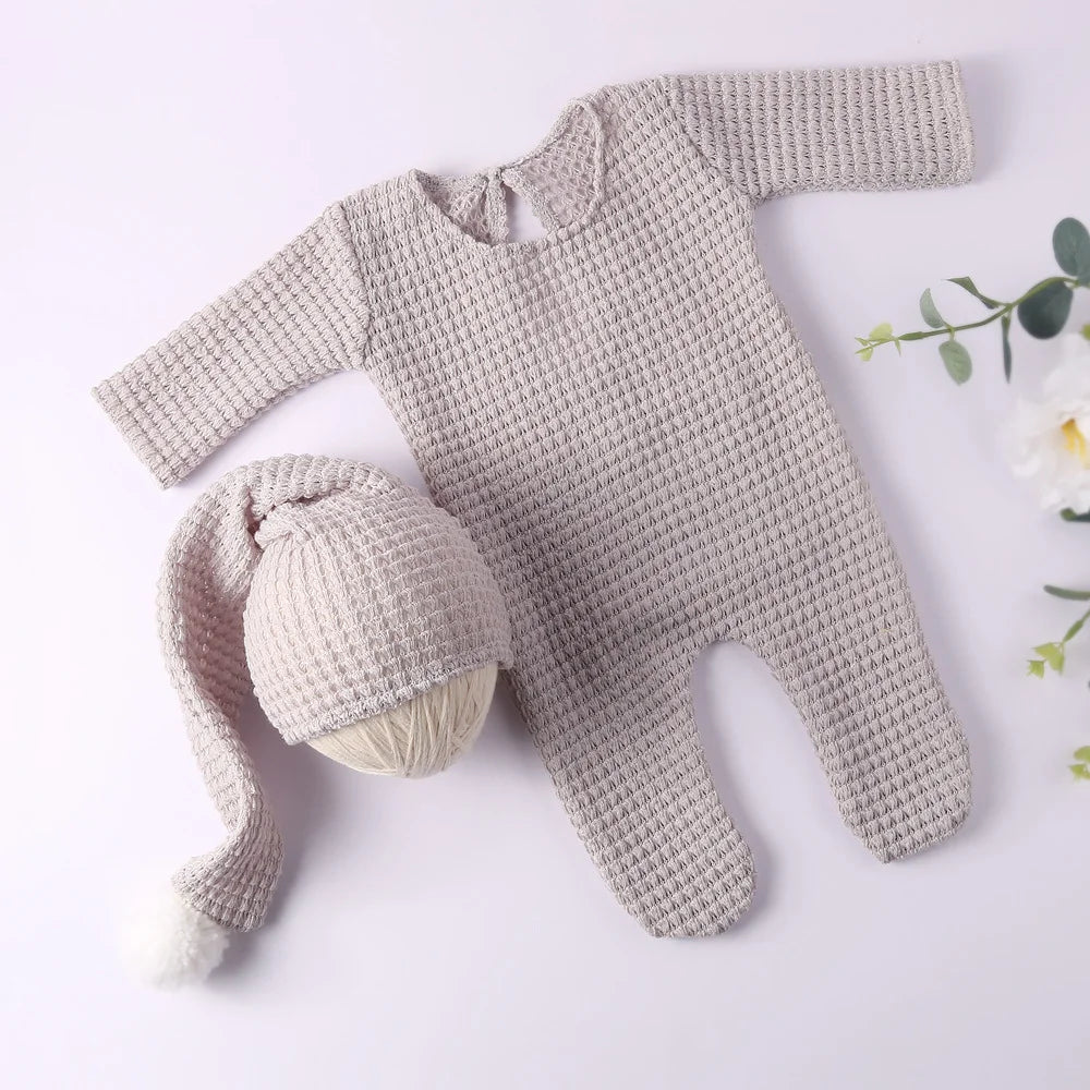 KMK - Waffle Pocket Romper Sets