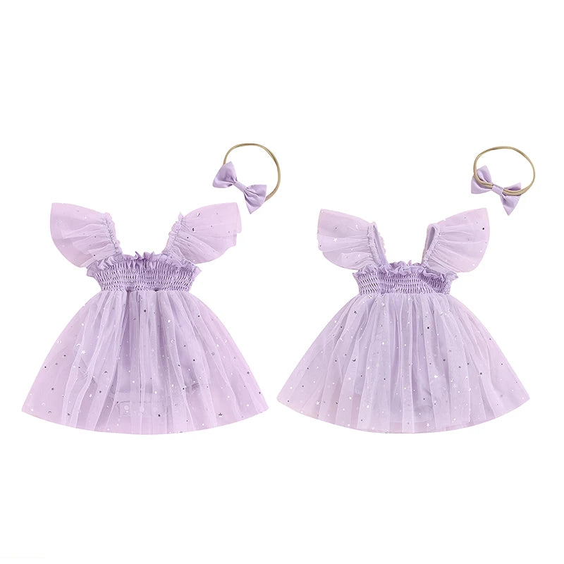 KMK - Starry Tulle Princess Romper Sets