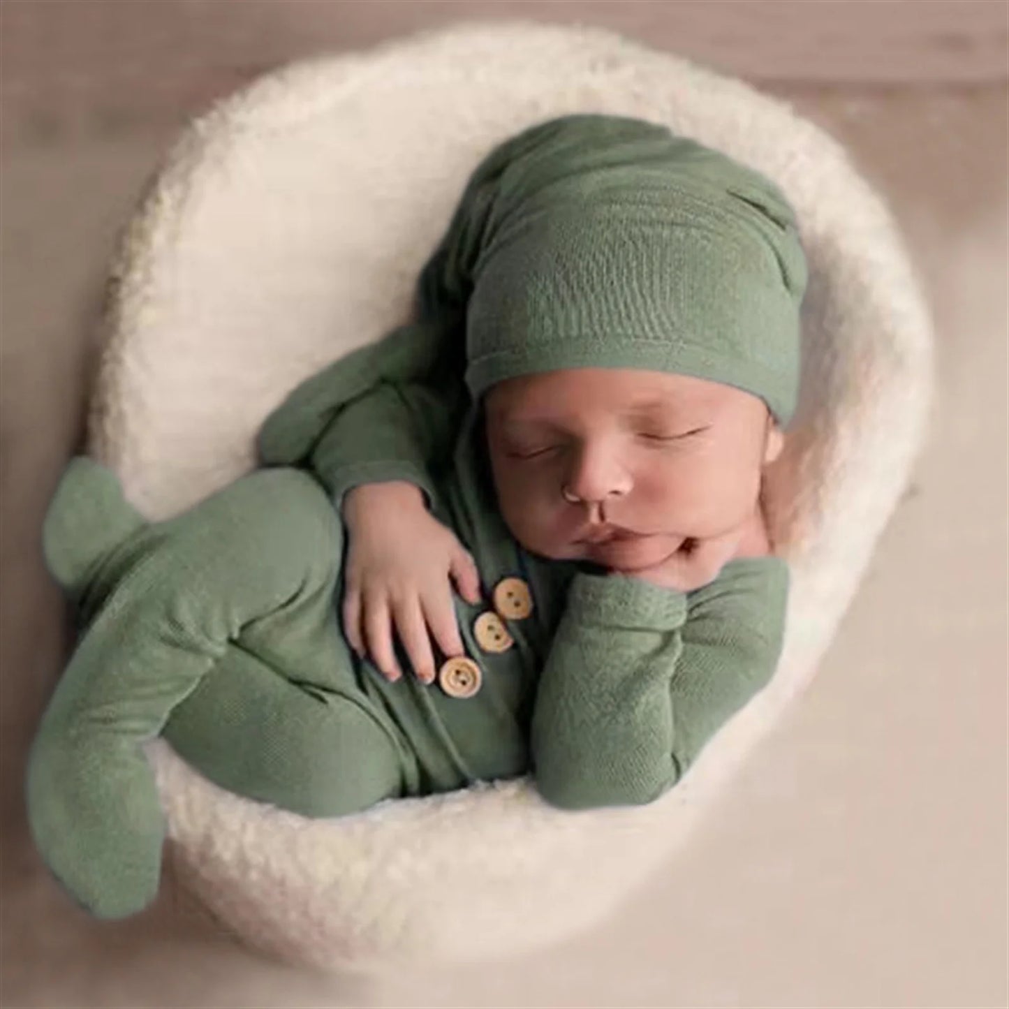 KMK - Buttons Footed Romper Set