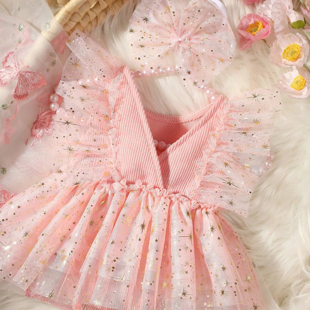KMK - Starry Tulle Romper Sets