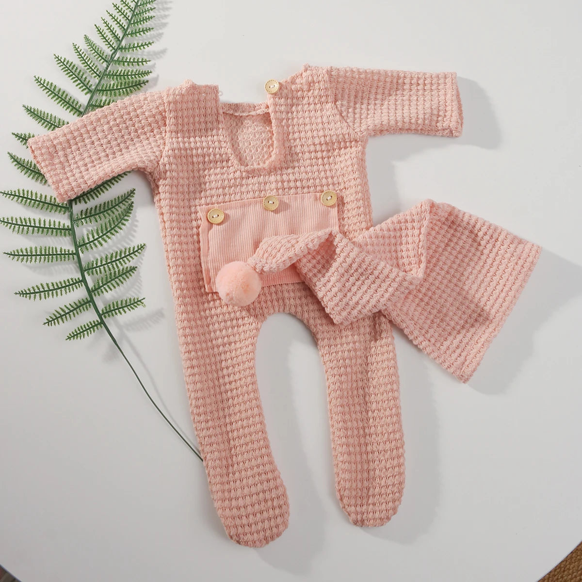 KMK - Waffle Pocket Romper Sets
