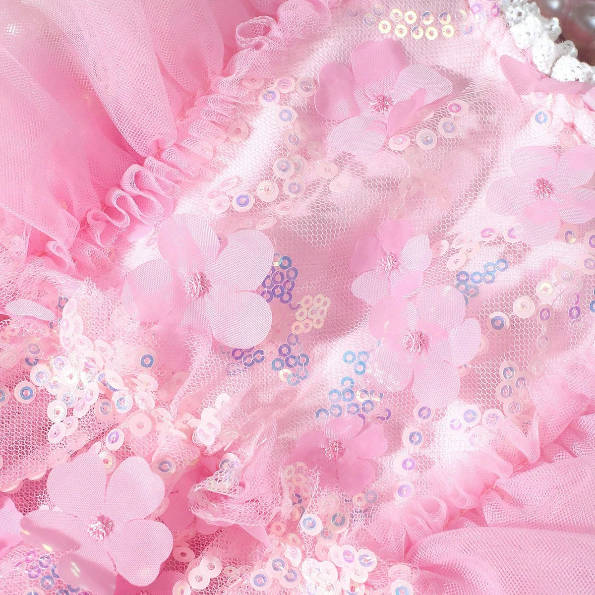 KMK - Pretty Pink Butterfly Sequin Romper