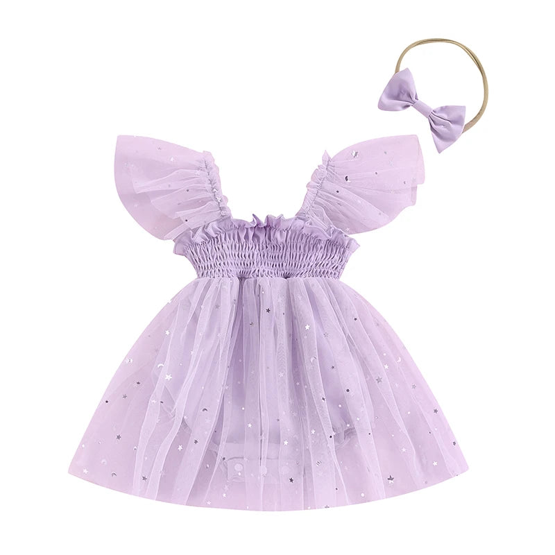 KMK - Starry Tulle Princess Romper Sets