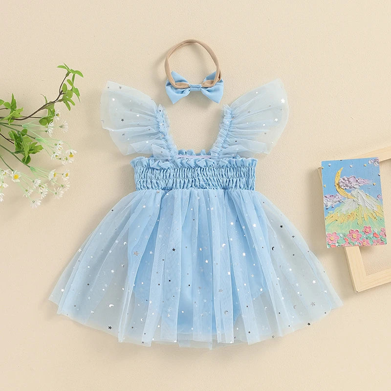 KMK - Starry Tulle Princess Romper Sets