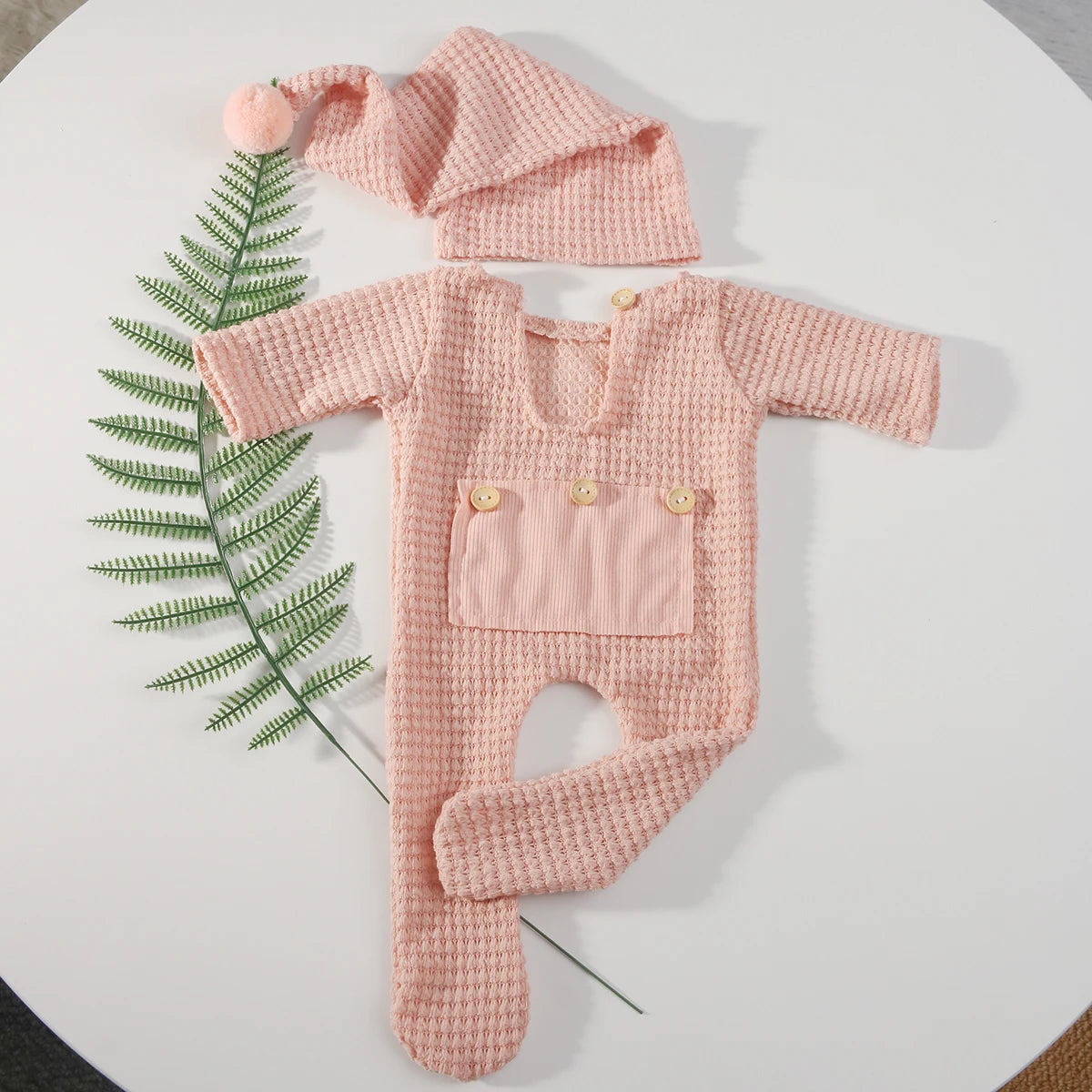 KMK - Waffle Pocket Romper Sets