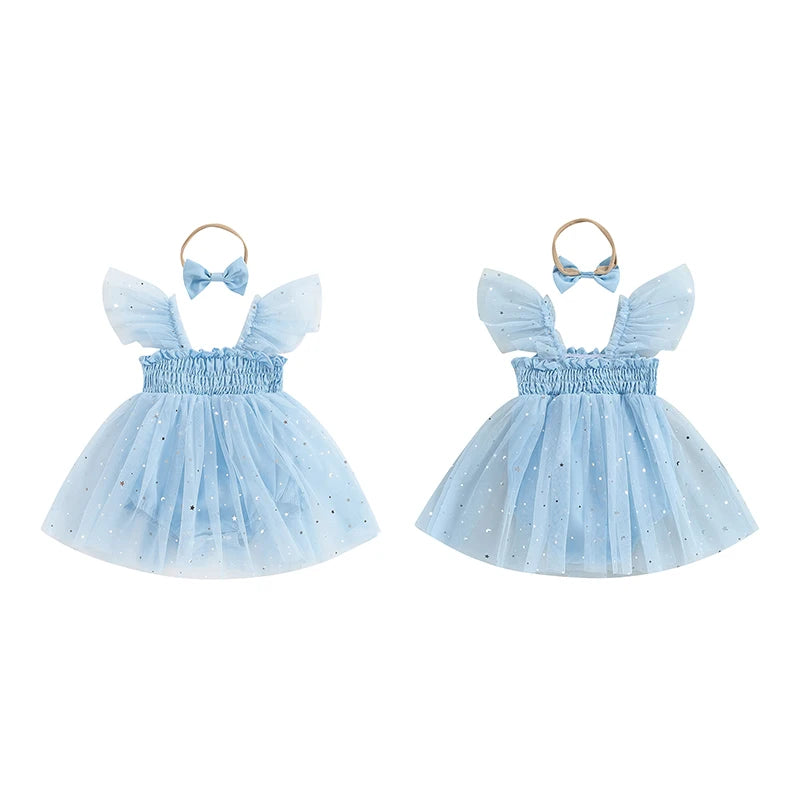 KMK - Starry Tulle Princess Romper Sets