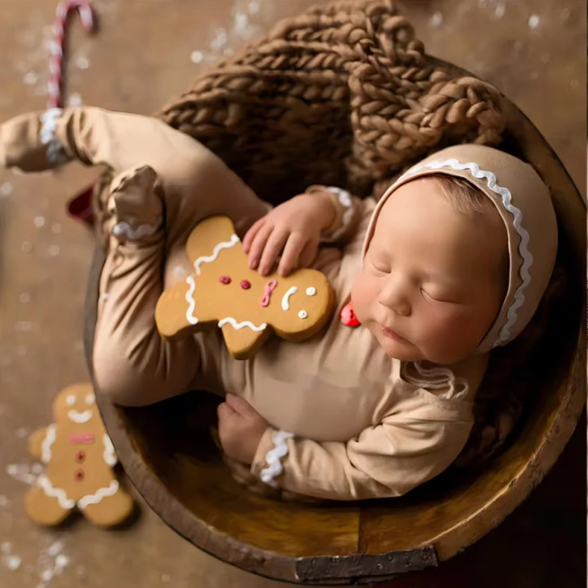 KMK - Gingerbread Man Romper Set
