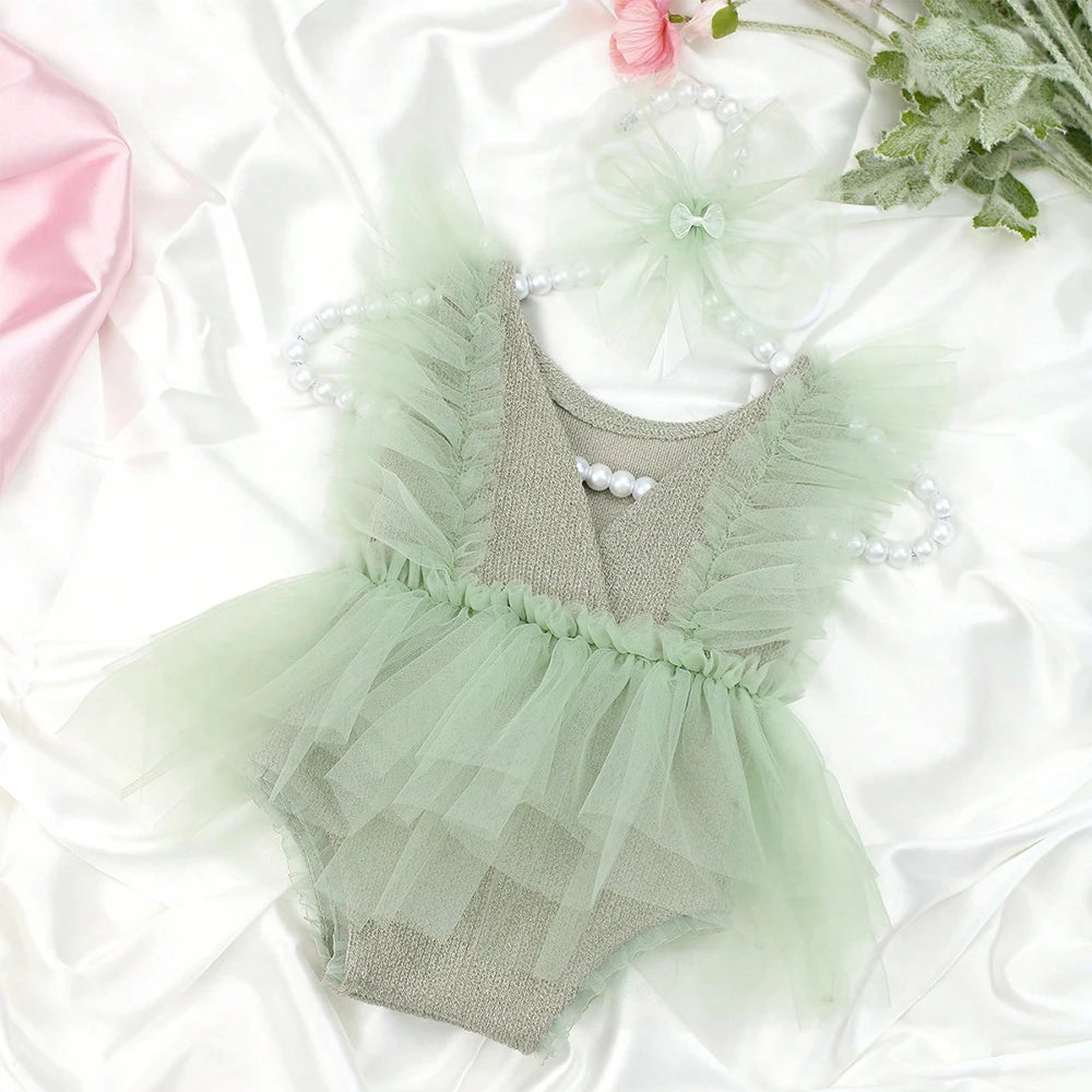 KMK - Plain Tulle Romper Set