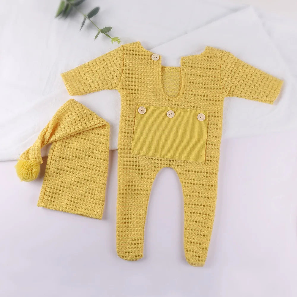 KMK - Waffle Pocket Romper Sets
