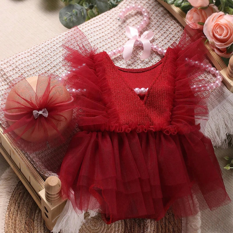 KMK - Plain Tulle Romper Set