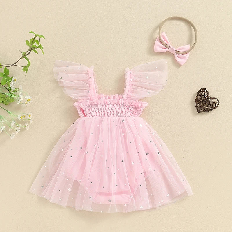 KMK - Starry Tulle Princess Romper Sets