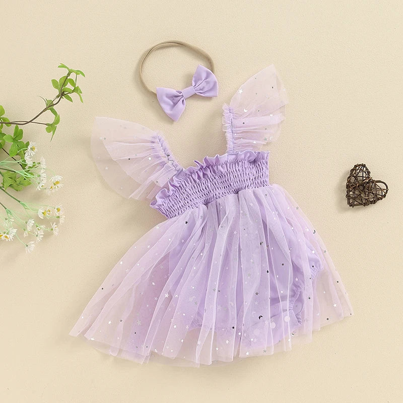 KMK - Starry Tulle Princess Romper Sets