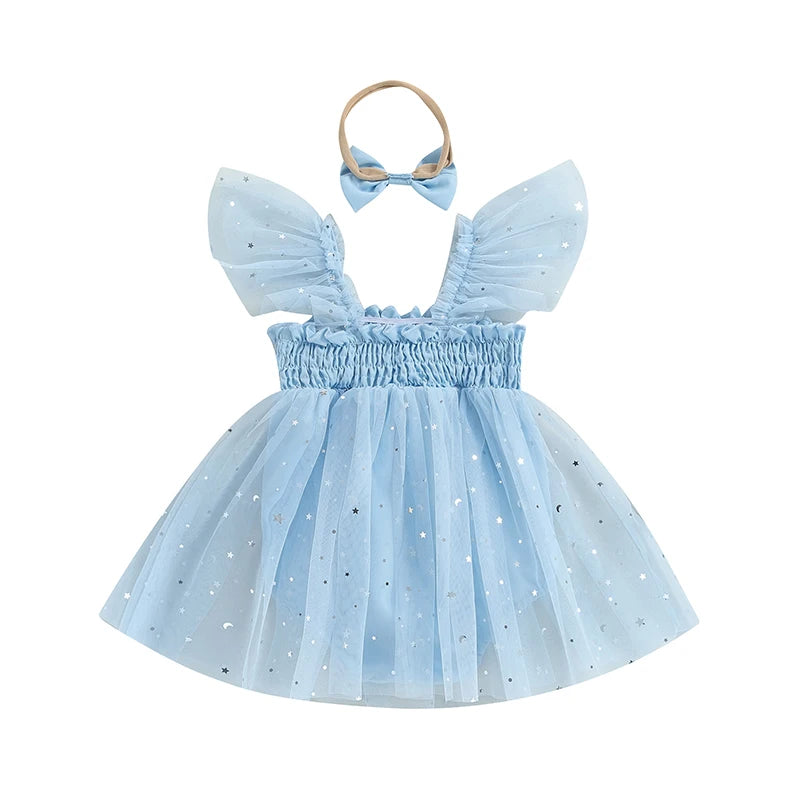 KMK - Starry Tulle Princess Romper Sets
