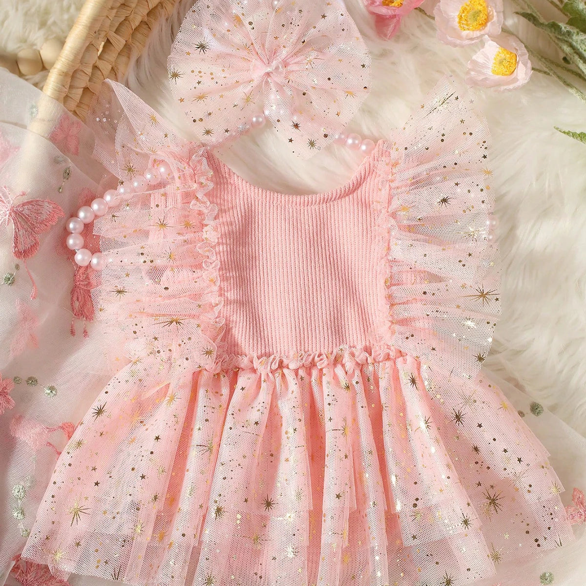 KMK - Starry Tulle Romper Sets
