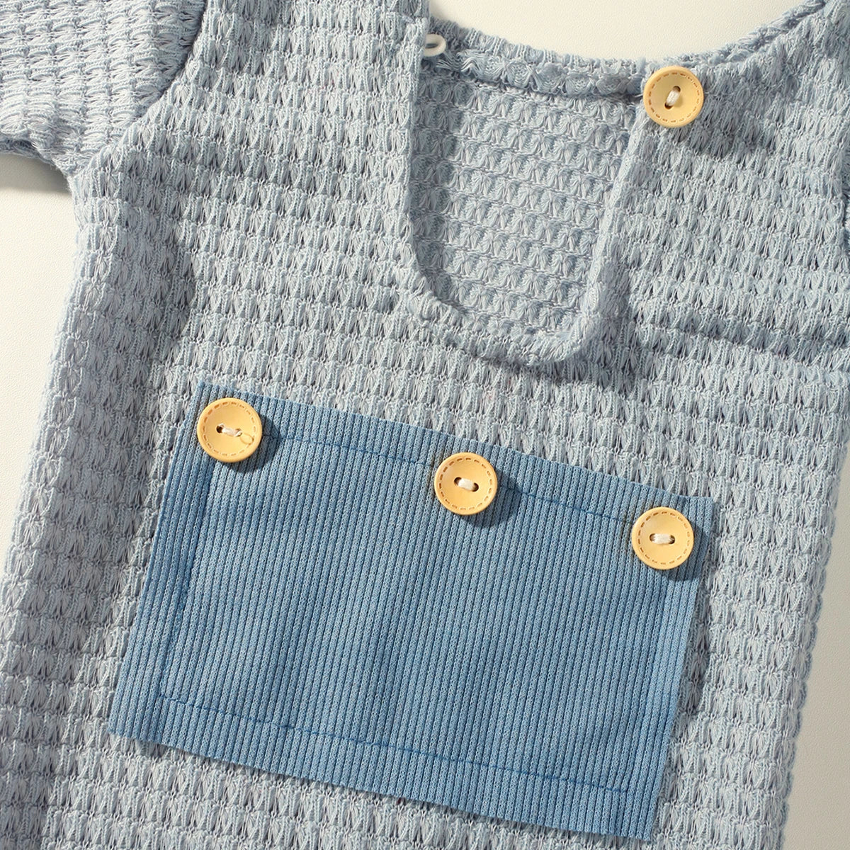 KMK - Waffle Pocket Romper Sets