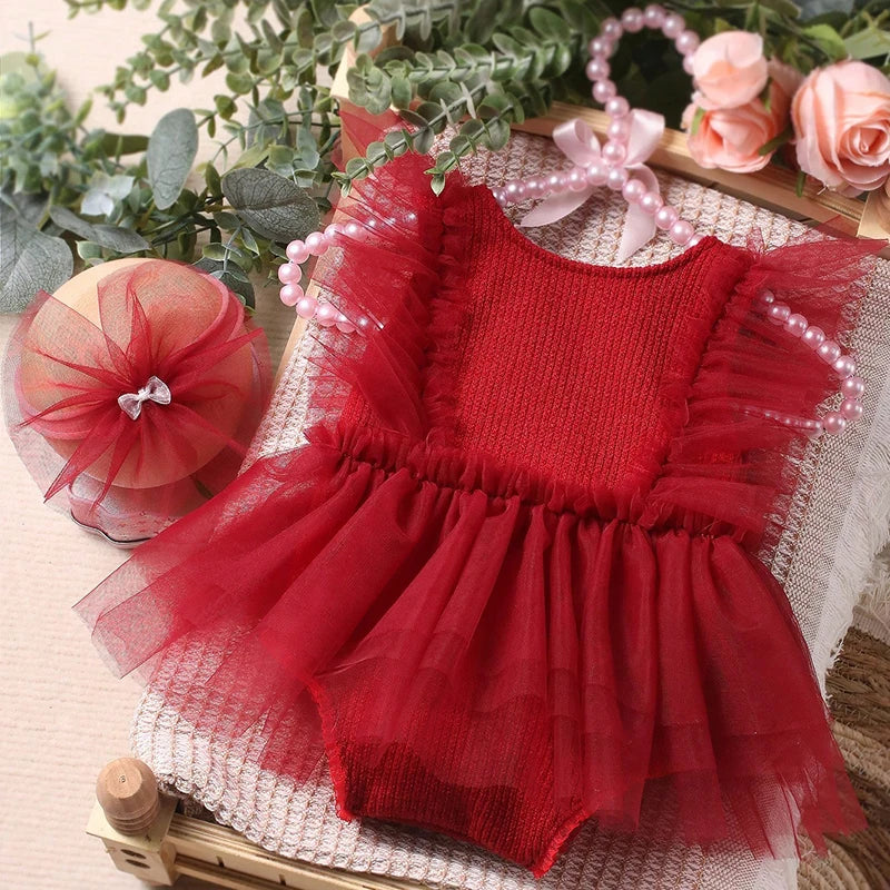 KMK - Plain Tulle Romper Set
