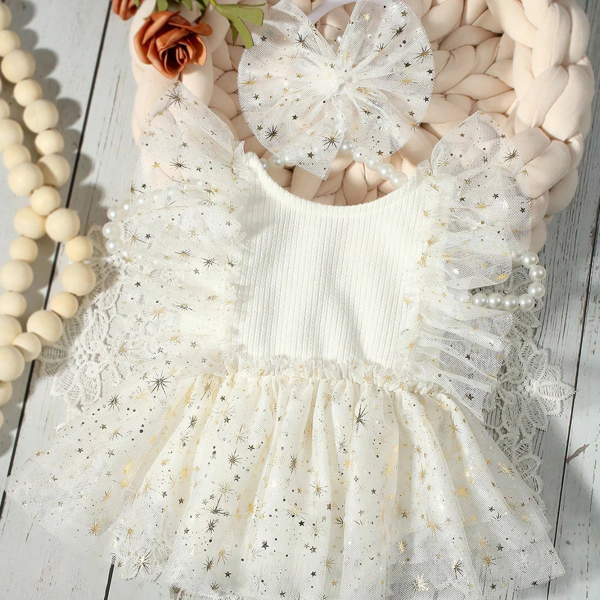 KMK - Starry Tulle Romper Sets