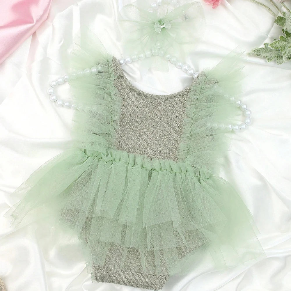 KMK - Plain Tulle Romper Set