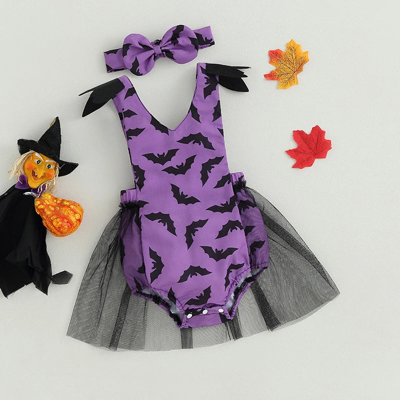 KMK - Halloween Bat Romper Set