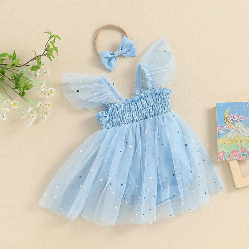 KMK - Starry Tulle Princess Romper Sets