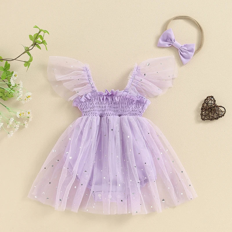 KMK - Starry Tulle Princess Romper Sets
