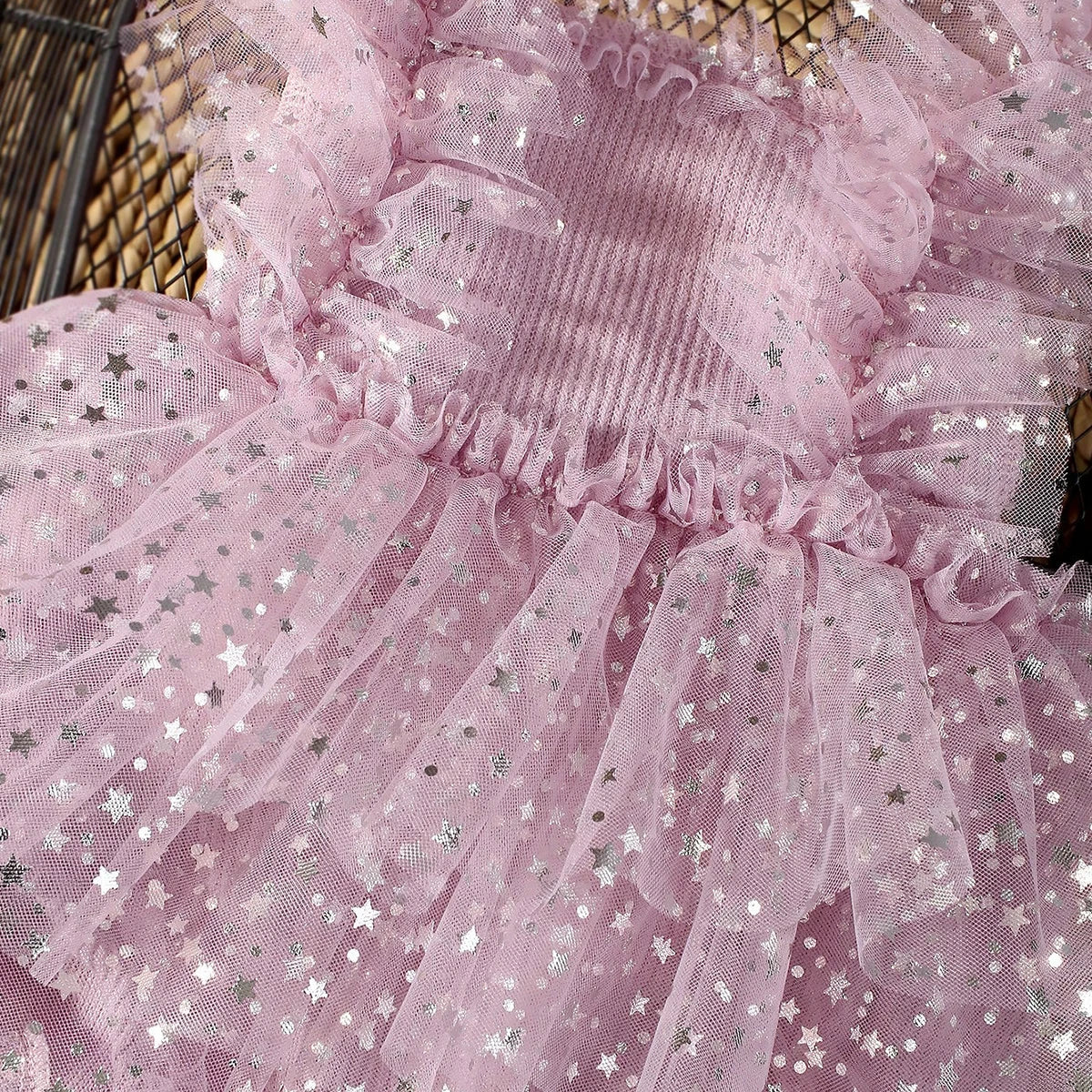 KMK - Lavender Silver Starry Romper Set