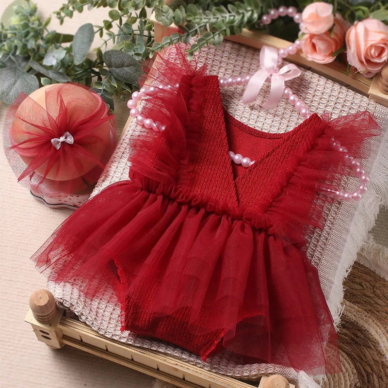 KMK - Plain Tulle Romper Set