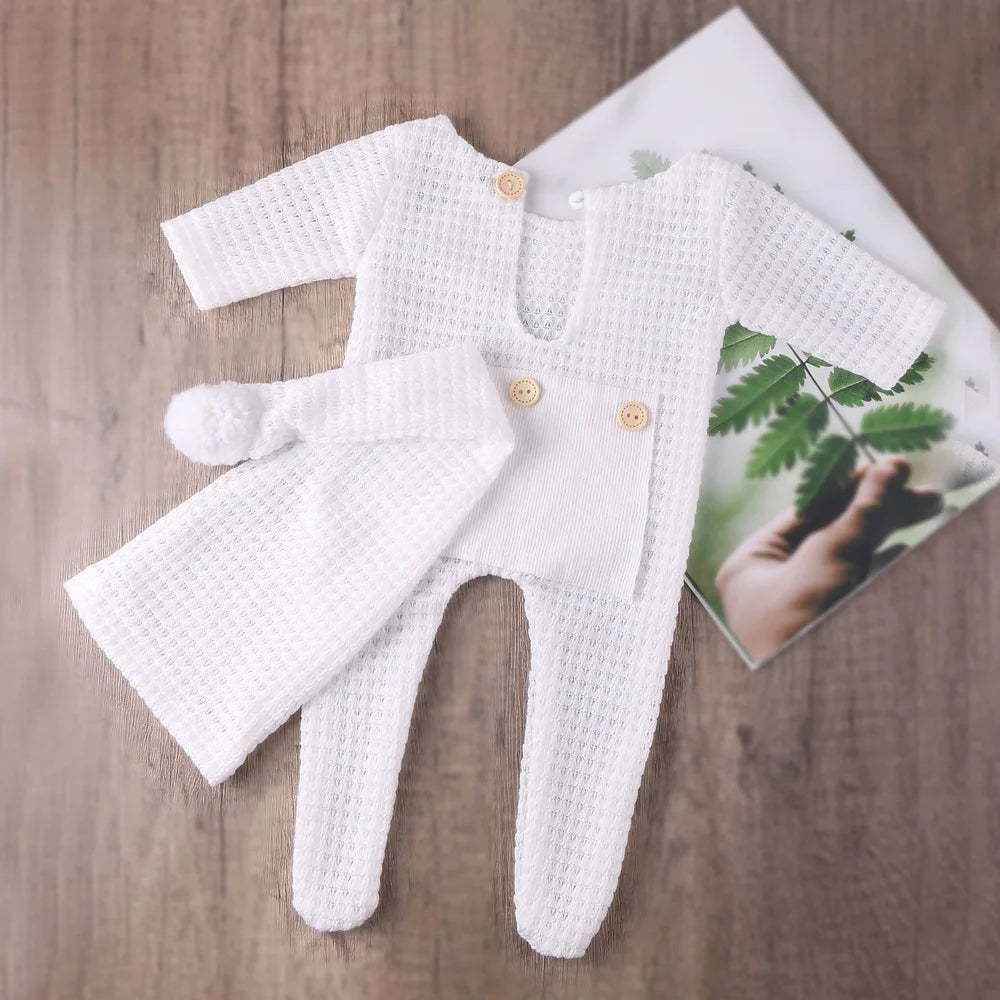 KMK - Waffle Pocket Romper Sets