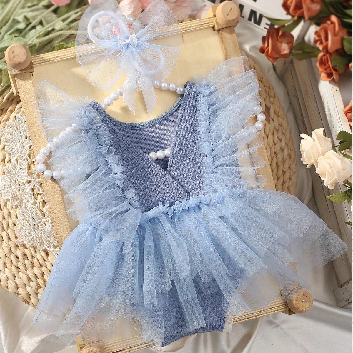 KMK - Plain Tulle Romper Set