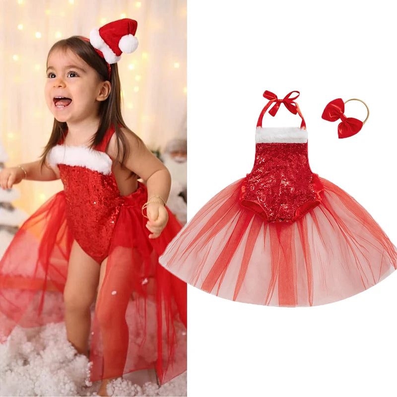 KMK - Christmas Sequin Romper Set