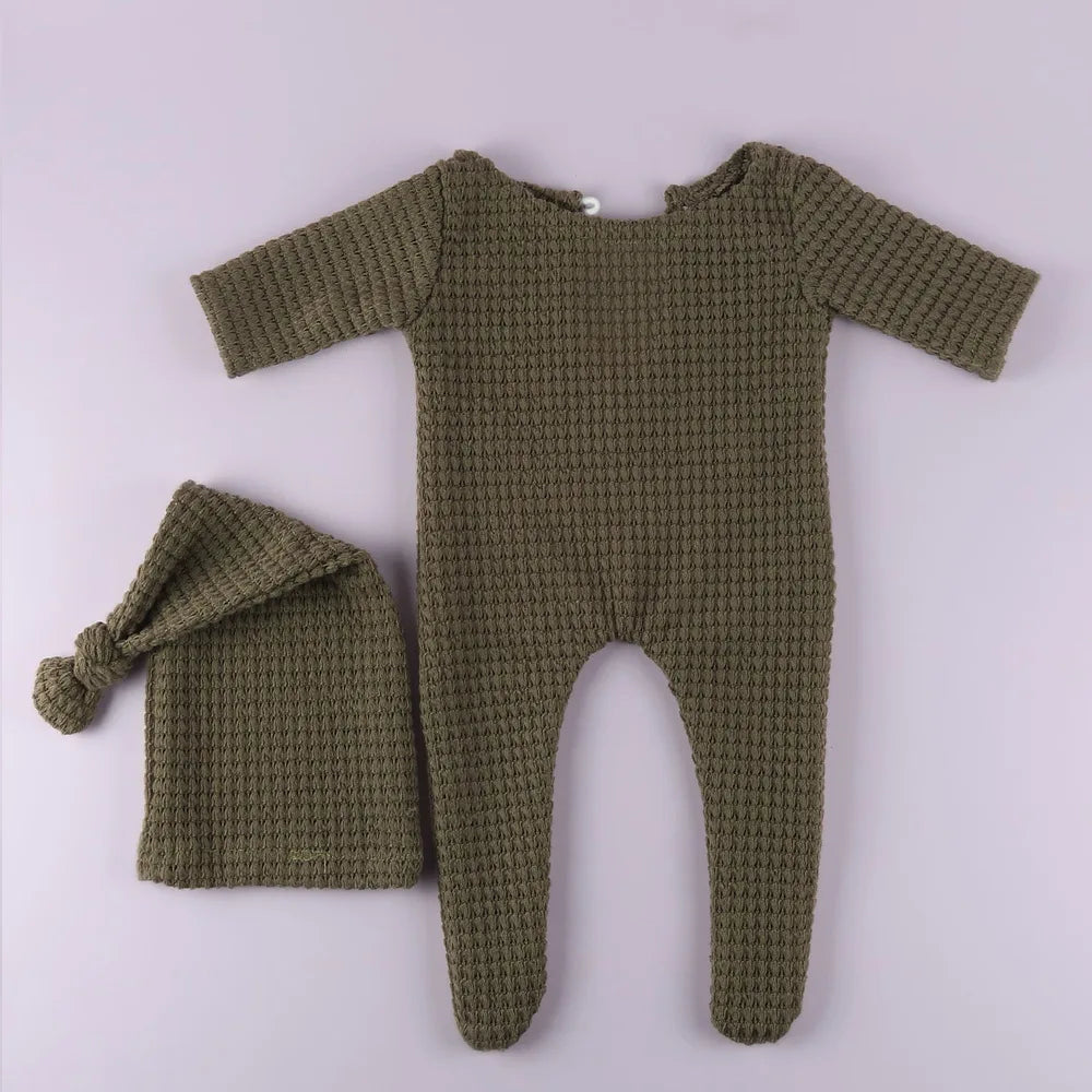 KMK - Waffle Pocket Romper Sets