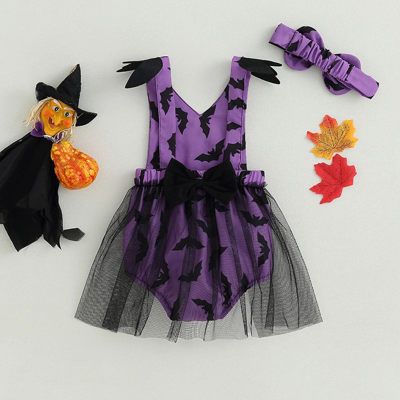 KMK - Halloween Bat Romper Set