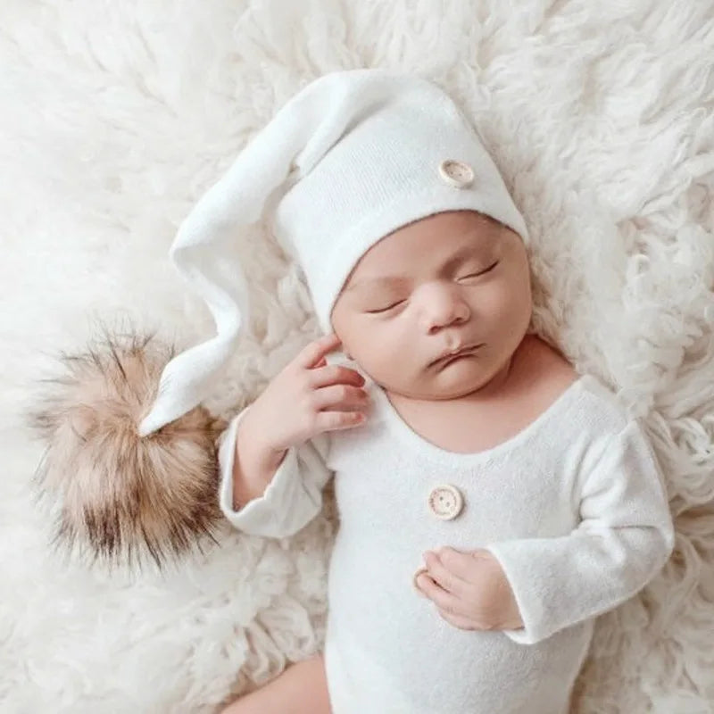 KMK - Long Sleeve Plain Romper Set